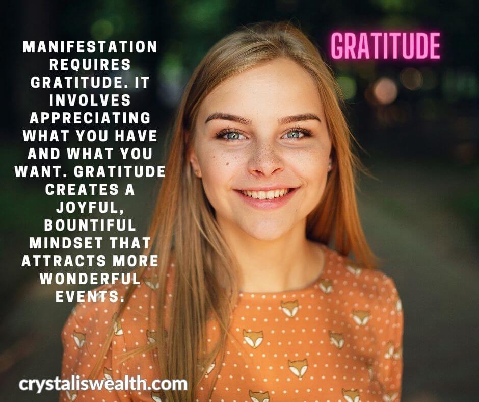 gratitude is vital for manifestation