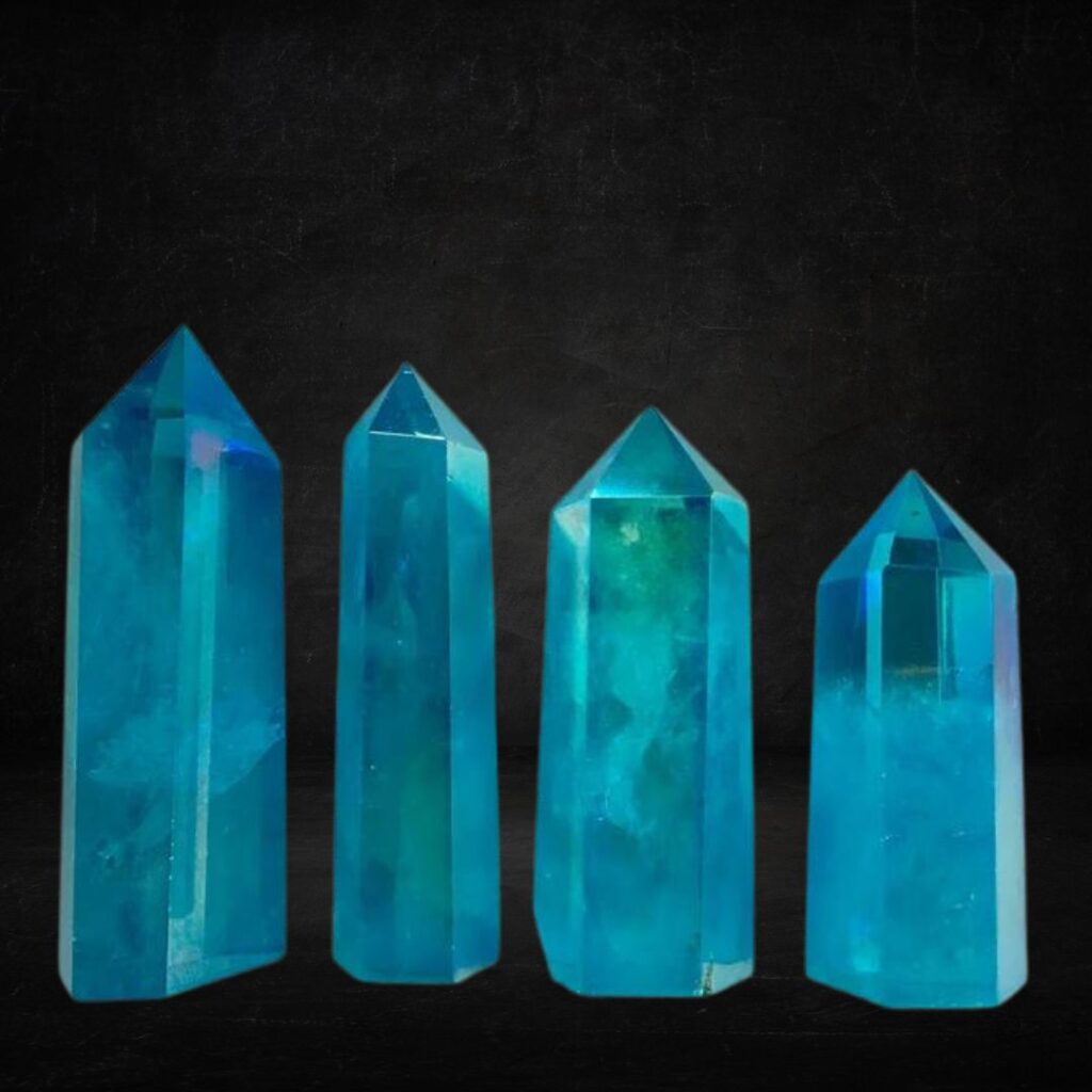 blue aura quartz