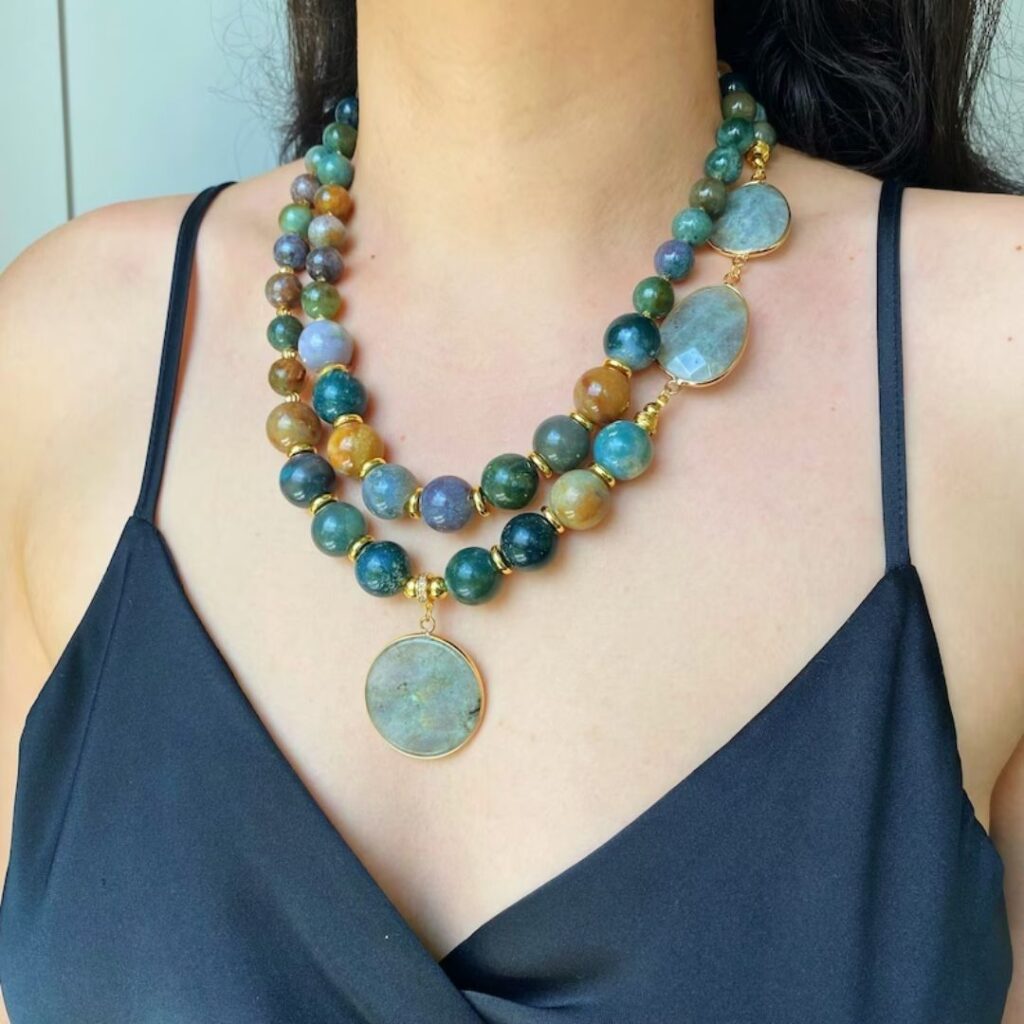 indian agate necklace 2