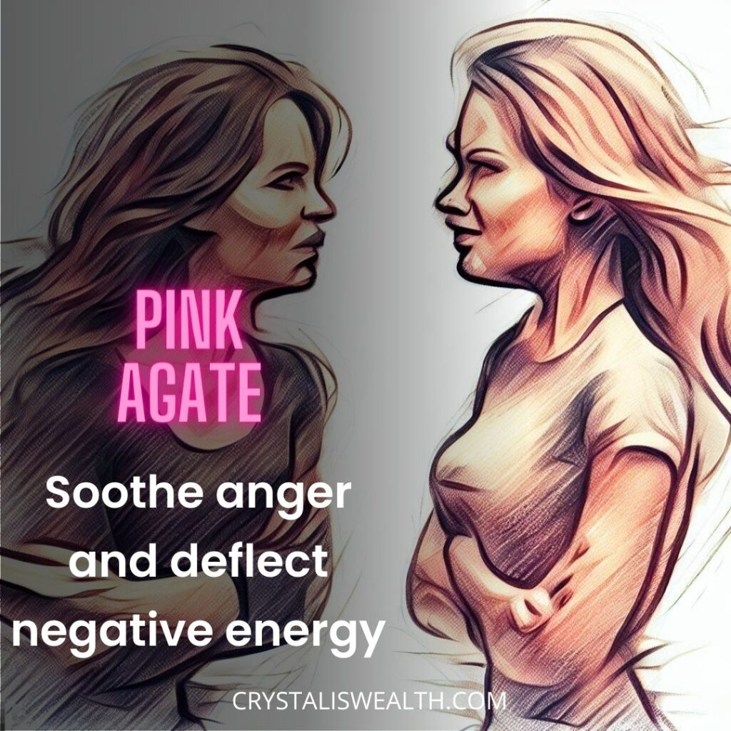 pink agate soothe anger