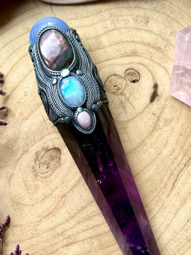 beautiful crystal wand