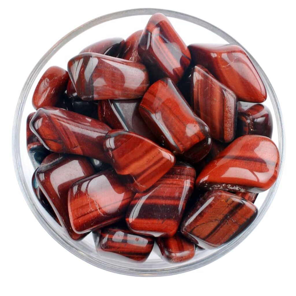 a bowl of red tiger eye