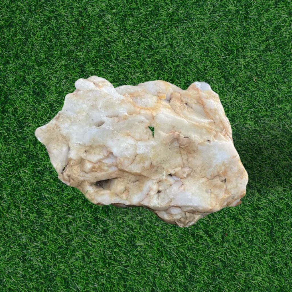 white quartz boulder