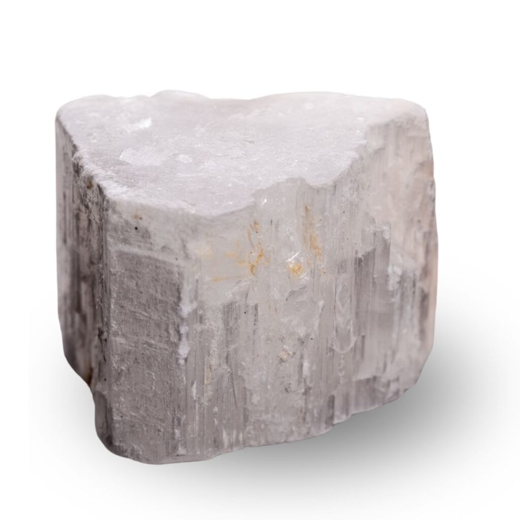 white color crystal selenite