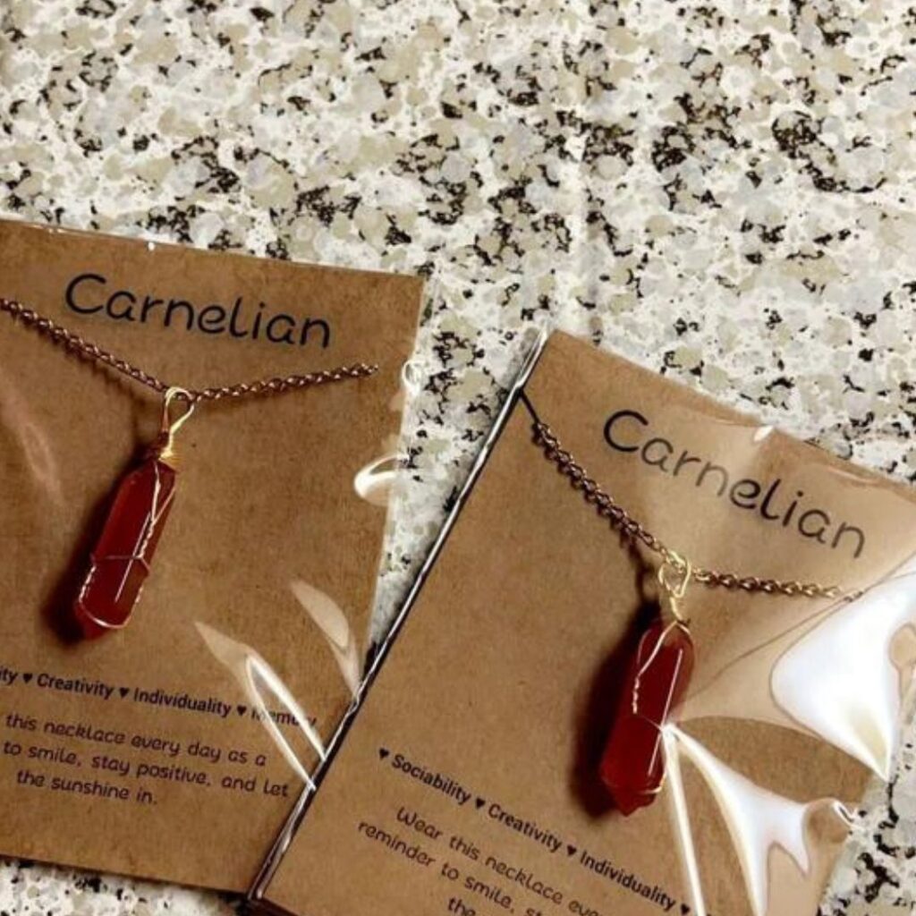 carnelian necklace for Aries